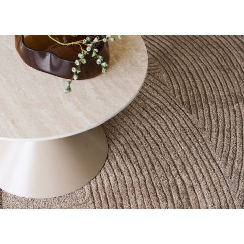 Stolik kawowy Annecy blat ceramiczny/stal, trawertyn/piaskowy 70x41 cm ( Rozmiar: uniwersalny )