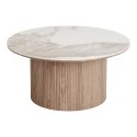 Stolik kawowy Athens ceramiczny Blat, biały/brązowy 80x40 cm ( Rozmiar: uniwersalny )