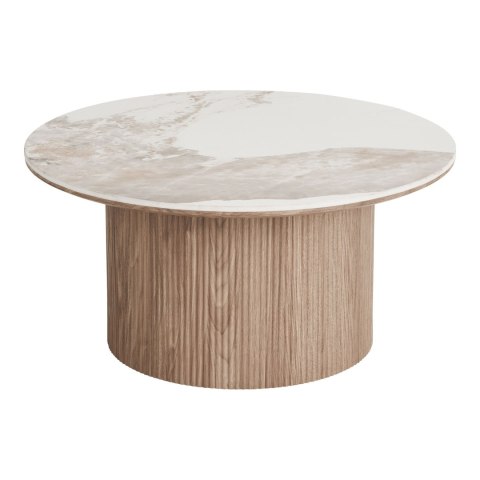 Stolik kawowy Athens ceramiczny Blat, biały/brązowy 80x40 cm ( Rozmiar: uniwersalny )
