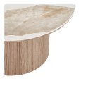 Stolik kawowy Athens ceramiczny Blat, biały/brązowy 80x40 cm ( Rozmiar: uniwersalny )