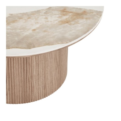 Stolik kawowy Athens ceramiczny Blat, biały/brązowy 80x40 cm ( Rozmiar: uniwersalny )