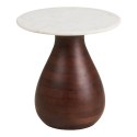 Stolik kawowy Heide drewno mango/marmur 40x41 cm ( Rozmiar: uniwersalny )