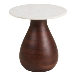 Stolik kawowy Heide drewno mango/marmur 40x41 cm ( Rozmiar: uniwersalny )