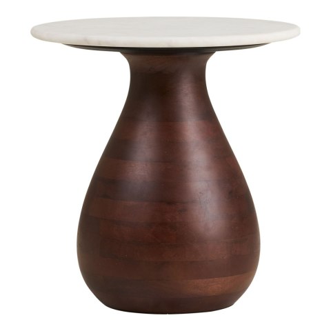 Stolik kawowy Heide drewno mango/marmur 40x41 cm ( Rozmiar: uniwersalny )