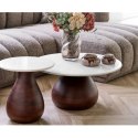 Stolik kawowy Heide drewno mango/marmur, 70x35 cm ( Rozmiar: uniwersalny )