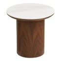Stolik kawowy Noli blat ceramiczny/fornir jesionowy 40x38 cm ( Rozmiar: uniwersalny )