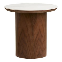 Stolik kawowy Noli blat ceramiczny/fornir jesionowy 40x38 cm ( Rozmiar: uniwersalny )