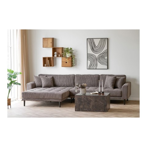 Stolik kawowy Prague imitacja marmuru, brązowy, 60x80x40 cm ( Rozmiar: uniwersalny )