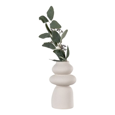 Wazon ceramiczny beżowy 3 kamienie 26,5cm ( Rozmiar: uniwersalny )