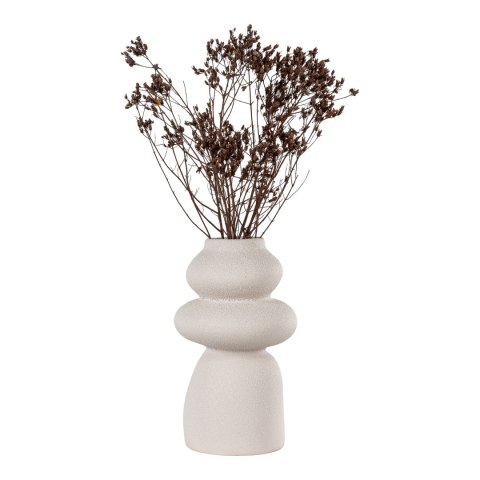 Wazon ceramiczny beżowy 3 kamienie 26,5cm ( Rozmiar: uniwersalny )