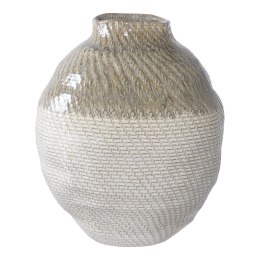 Wazon ceramiczny biały/zielony 30,5cm ( Rozmiar: uniwersalny )