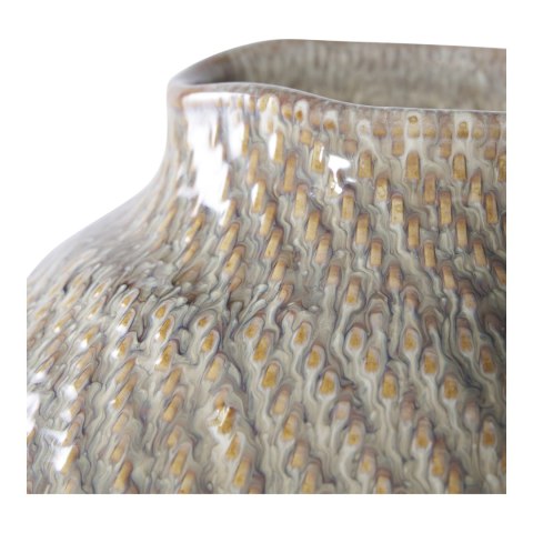 Wazon ceramiczny biały/zielony 30,5cm ( Rozmiar: uniwersalny )