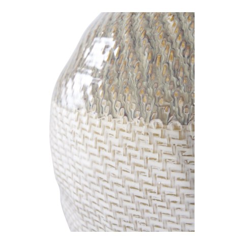 Wazon ceramiczny biały/zielony 30,5cm ( Rozmiar: uniwersalny )