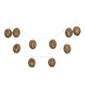 Girlanda LED Carlisle polirattan/metal, naturalny/czarny ( Rozmiar: uniwersalny )
