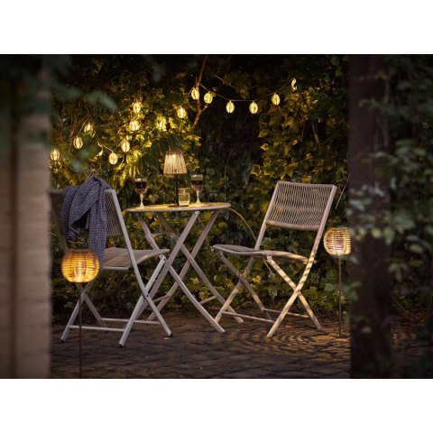 Girlanda LED Carlisle polirattan/metal, naturalny/czarny ( Rozmiar: uniwersalny )