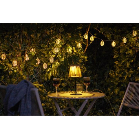 Girlanda LED Carlisle polirattan/metal, naturalny/czarny ( Rozmiar: uniwersalny )