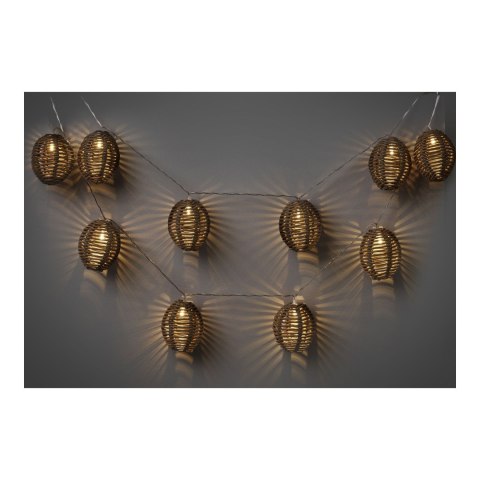 Girlanda LED Carlisle polirattan/metal, naturalny/czarny ( Rozmiar: uniwersalny )