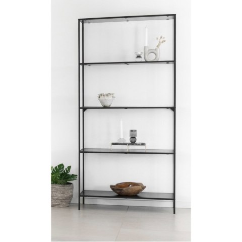 Regał Vita 5 półek, metalowa, czarny 80x36x170 cm ( Rozmiar: uniwersalny )