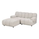 Sofa modułowa Taza 2,5-osobowa z pufem piaskowa, lewa ( Rozmiar: uniwersalny )