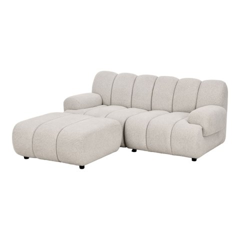 Sofa modułowa Taza 2,5-osobowa z pufem piaskowa, lewa ( Rozmiar: uniwersalny )