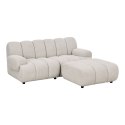 Sofa modułowa Taza 2,5-osobowa z pufem piaskowa, prawa ( Rozmiar: uniwersalny )