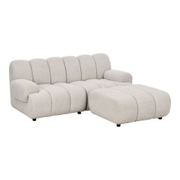 Sofa modułowa Taza 2,5-osobowa z pufem piaskowa, prawa ( Rozmiar: uniwersalny )