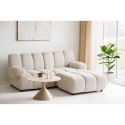 Sofa modułowa Taza 2,5-osobowa z pufem piaskowa, prawa ( Rozmiar: uniwersalny )