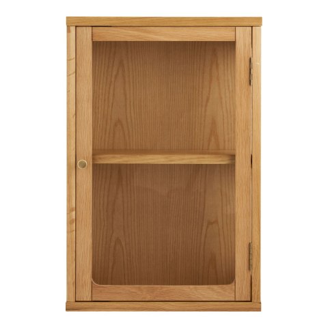 Szafka wisząca Zamora fornir dębowy/szkło hartowane ( Rozmiar: uniwersalny )
