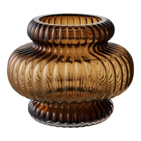 Wazon Flow szkło dmuchane dymiony brąz 20 x 16 cm ( Rozmiar: uniwersalny )