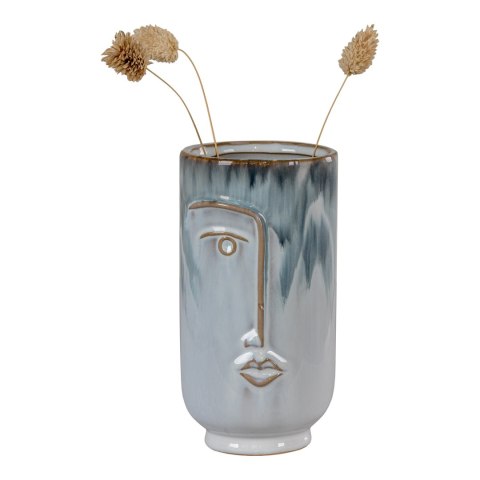 Wazon ceramiczny niebieski twarz 17cm ( Rozmiar: uniwersalny )
