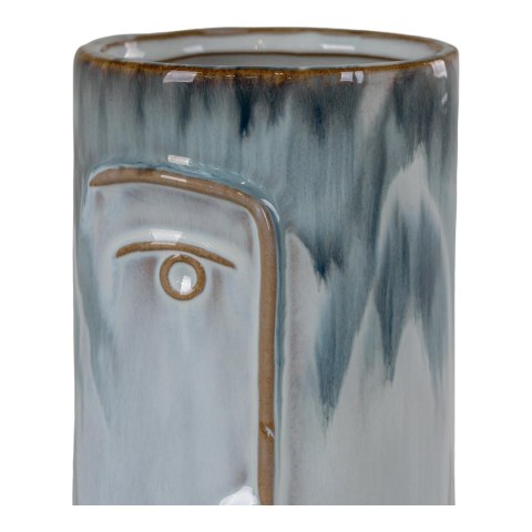 Wazon ceramiczny niebieski twarz 17cm ( Rozmiar: uniwersalny )