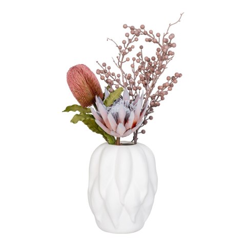 Wazon ceramiczny organiczny biały 26cm ( Rozmiar: uniwersalny )