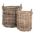 Zestaw 2 koszy Burton rattan naturalny ( Rozmiar: uniwersalny )