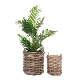 Zestaw 2 koszy Burton rattan naturalny ( Rozmiar: uniwersalny )