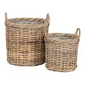 Zestaw 2 koszy Gili rattan naturalny ( Rozmiar: uniwersalny )