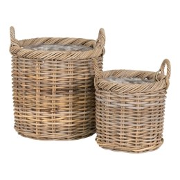 Zestaw 2 koszy Gili rattan naturalny ( Rozmiar: uniwersalny )
