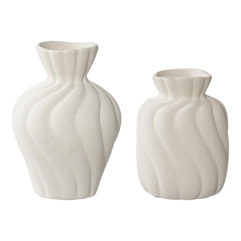 Zestaw 2 wazonów ceramicznych białych sakwa ( Rozmiar: uniwersalny )