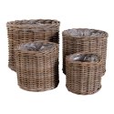 Zestaw 4 koszy Bogor naturalne rattan ( Rozmiar: uniwersalny )