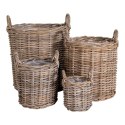 Zestaw 4 koszy Caor rattanowe naturalne ( Rozmiar: uniwersalny )