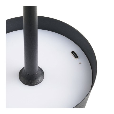 Lampa stołowa Bradford akumulatorowa, metalowa, czarna ( Rozmiar: uniwersalny )