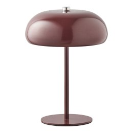 Lampa stołowa Margate akumulatorowa, metalowa, bordowa ( Rozmiar: uniwersalny )