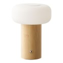 Lampa stołowa Stafford akumulatorowa, naturalna/biała ( Rozmiar: uniwersalny )