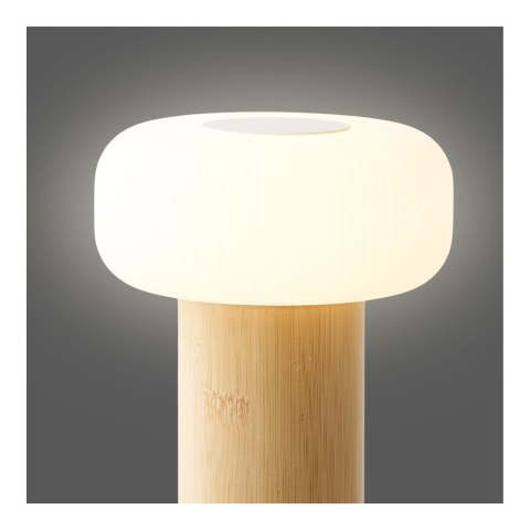 Lampa stołowa Stafford akumulatorowa, naturalna/biała ( Rozmiar: uniwersalny )