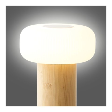 Lampa stołowa Stafford akumulatorowa, naturalna/biała ( Rozmiar: uniwersalny )
