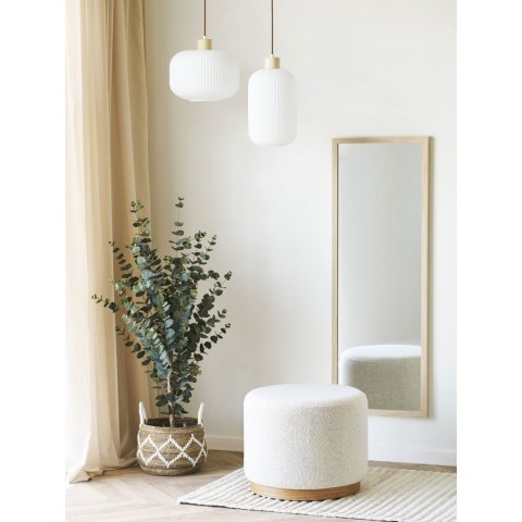 Lampa wisząca Argalo szkło/drewno, biała, 30 cm ( Rozmiar: uniwersalny )