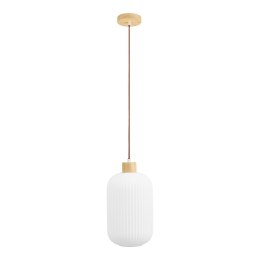 Lampa wisząca Argalo szkło/drewno, biała ( Rozmiar: uniwersalny )