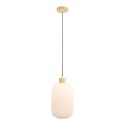 Lampa wisząca Argalo szkło/drewno, biała ( Rozmiar: uniwersalny )
