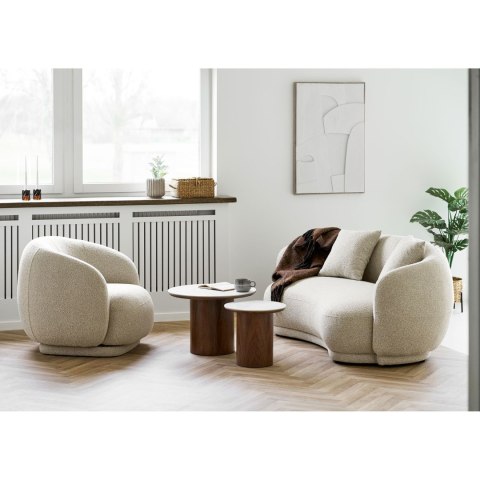 Sofa Hawkes 2,5-osobowa 2 poduszki, piaskowa ( Rozmiar: uniwersalny )
