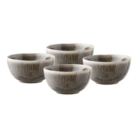 Zestaw 4 misek Viola ceramiczne, szare ( Rozmiar: uniwersalny )