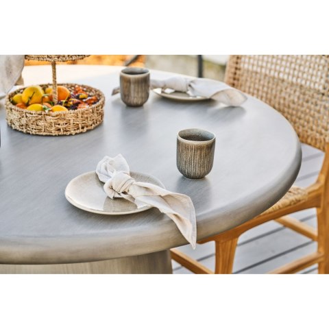 Zestaw 4 talerzy obiadowy Viola ceramiczne, beżowe 21 cm ( Rozmiar: uniwersalny )